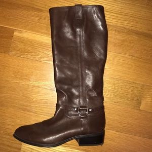 Almost knee high ralph lauren boots, brown, new